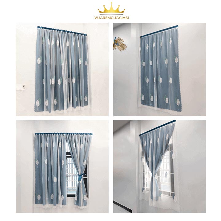 Rèm cửa dán tường cửa sổ Loại 1 cao cấp chống nắng, màn vải trang trí decor đẹp VIP04 Vuaremgiasi | BigBuy360 - bigbuy360.vn