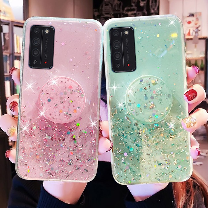 Ốp điện thoại lấp lánh có giá đỡ cho OPPO Reno 5 A93 A15 Reno5 Pro+ 5G Reno4 F A32