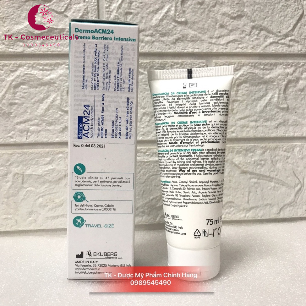Kem Dưỡng Ẩm Dermo ACM24 / ACM 24 Face & Body Cream Dành Cho Da Khô, Phục Hồi Da - 75ml