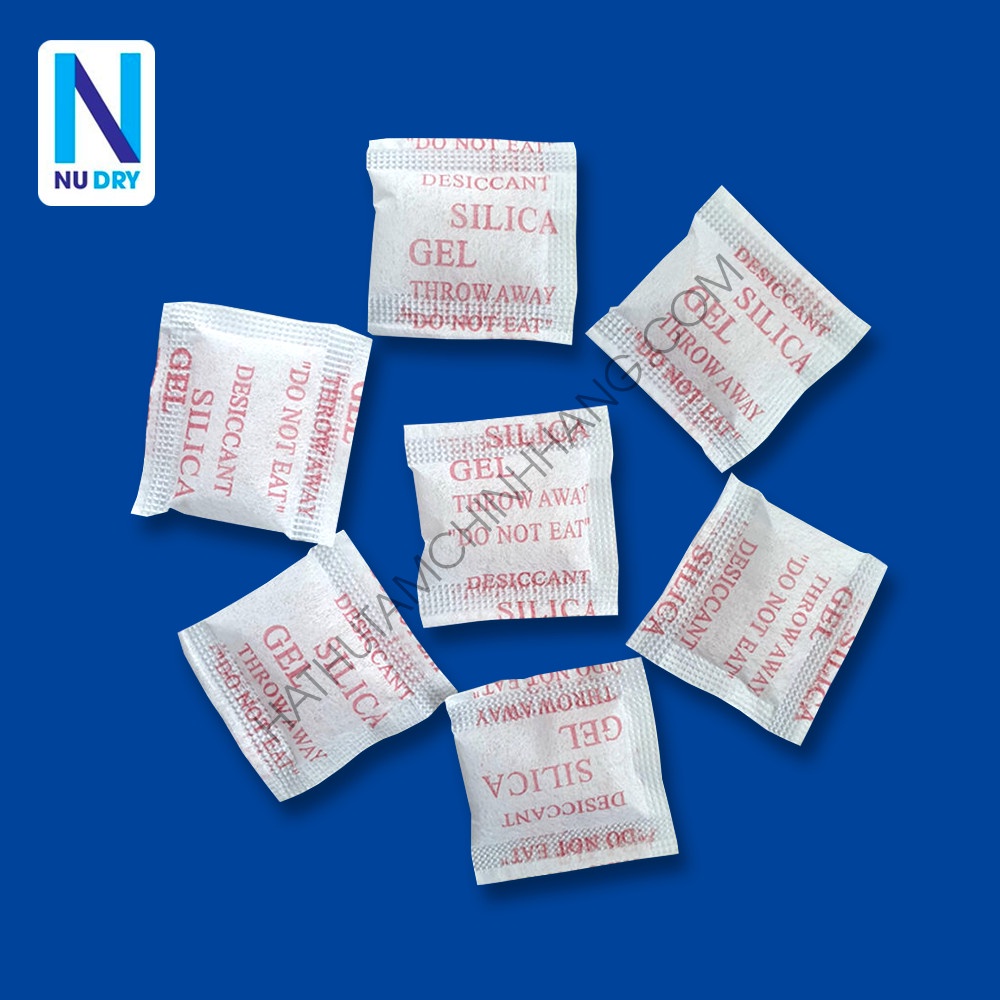 Gói hút ẩm đa năng 100-200-300- 500 Silicagel 1 Gram hạt hút ẩm cho Thực phẩm Quần áo Giày dép Điện thoại Máy ảnh NU DRY
