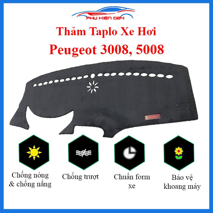 Thảm taplo Peugeot 5008, Peugeot 3008 chống nắng nóng làm mát xe mở rộng tầm nhìn