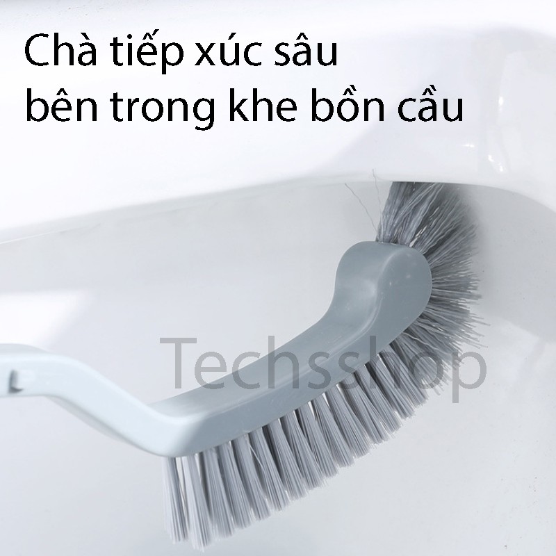 Cọ Chà Rửa Bồn Cầu Toilet Tiện Lợi Có Lỗ Móc Treo Bảo Quản Dài 34cm - Dụng Cụ Vệ Sinh Nhà Tắm Nhà Bếp