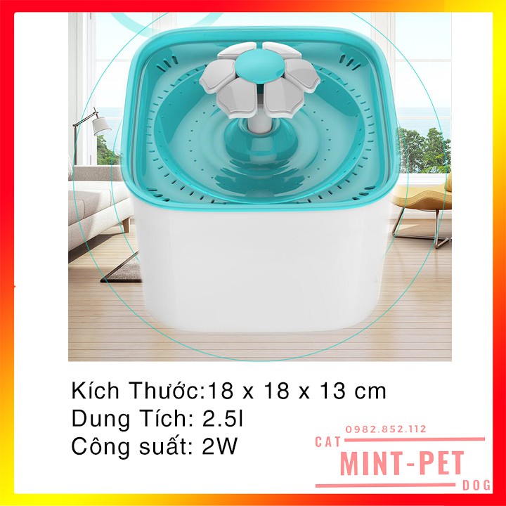 Máy Lọc Nước Cho Chó Mèo - Đài Phun Nước Uống Cho Chó Mèo #MintPet