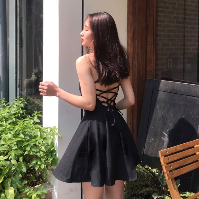 FREESHIP ĐẦM ĐAN CHÉO LƯNG