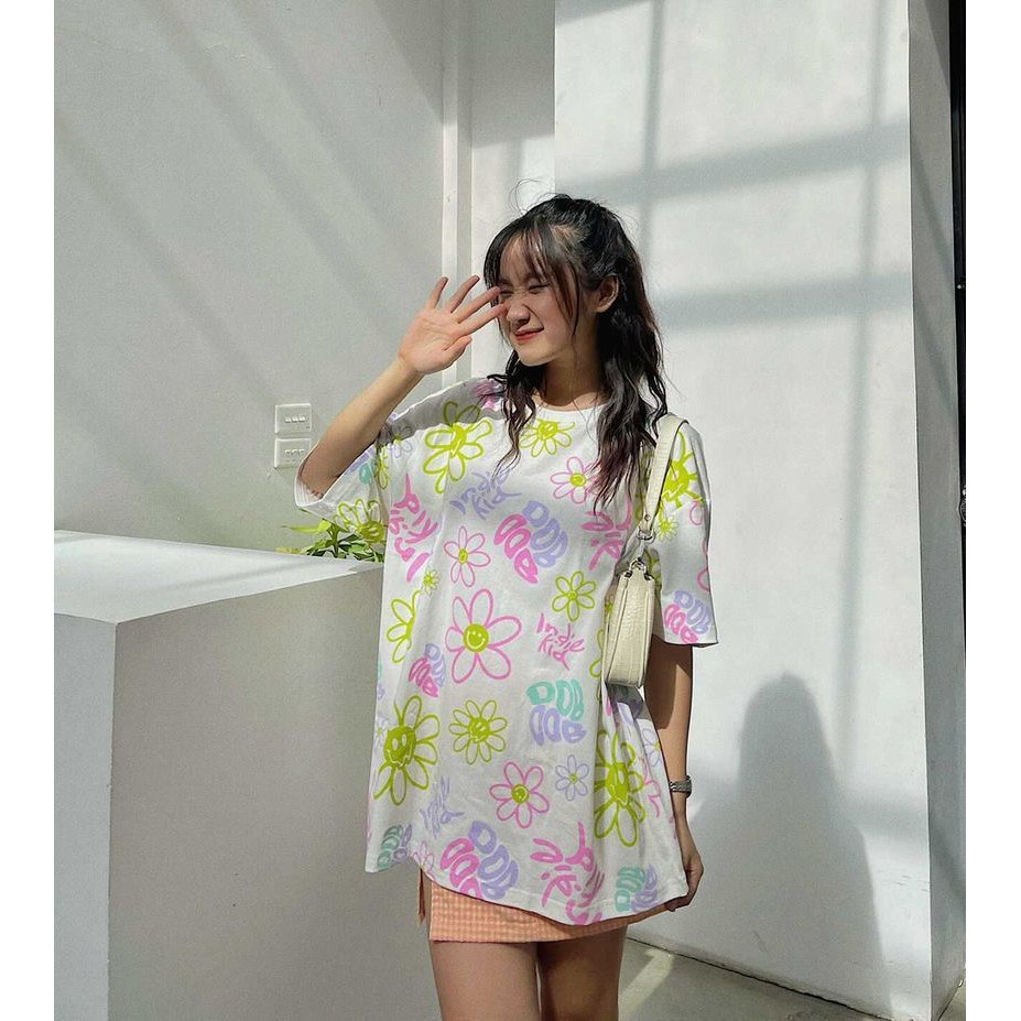 Áo Thun Nam Nữ Unisex BOO Oversize 100% Cotton Cao Cấp In Tràn OOB Đen Trắng | BigBuy360 - bigbuy360.vn