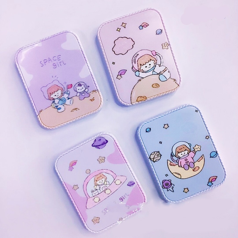 Bộ Gương Lược Chữ Nhật Pastel Cầm Tay Mini Bỏ Túi - Gương Trang Điểm Siêu Đáng yêu Duashop (giao màu ngẫu nhiên)