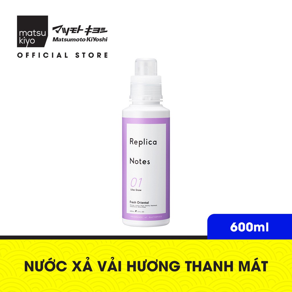 Nước xả vải Matsukiyo Replica Notes hương thanh mát chai 600ml/ túi 480ml