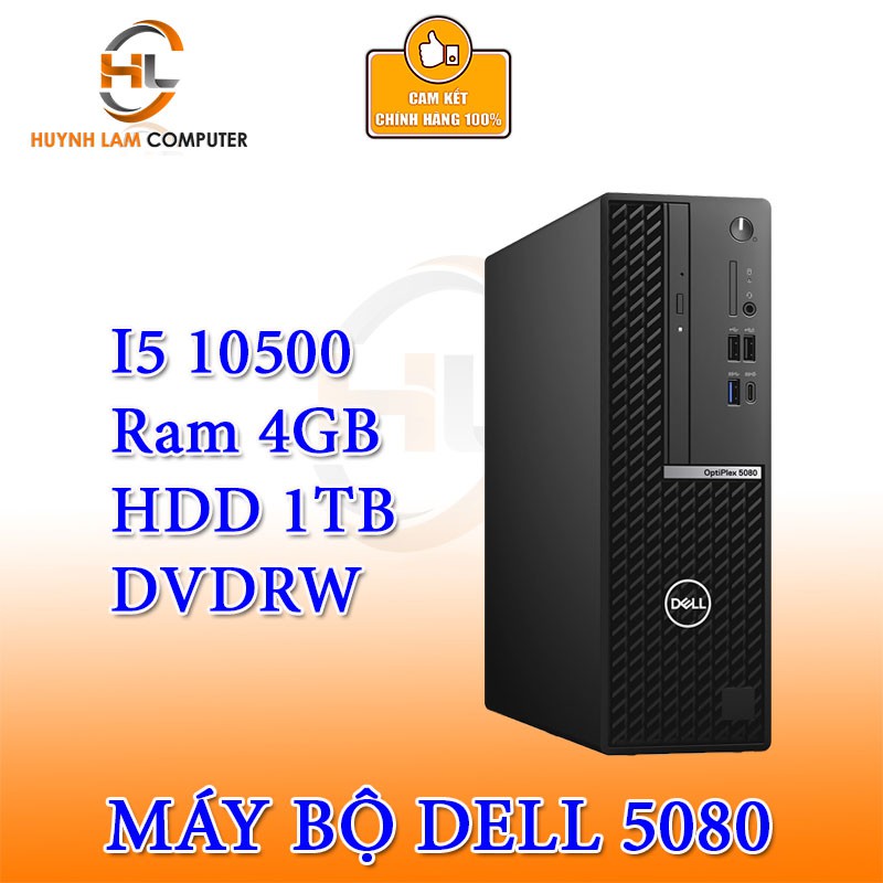 Máy tính để bàn Dell OptiPlex 5080 SFF intel core i5 10500 4GB Ram,1TB HDD,DVDRW FPT Phân Phối