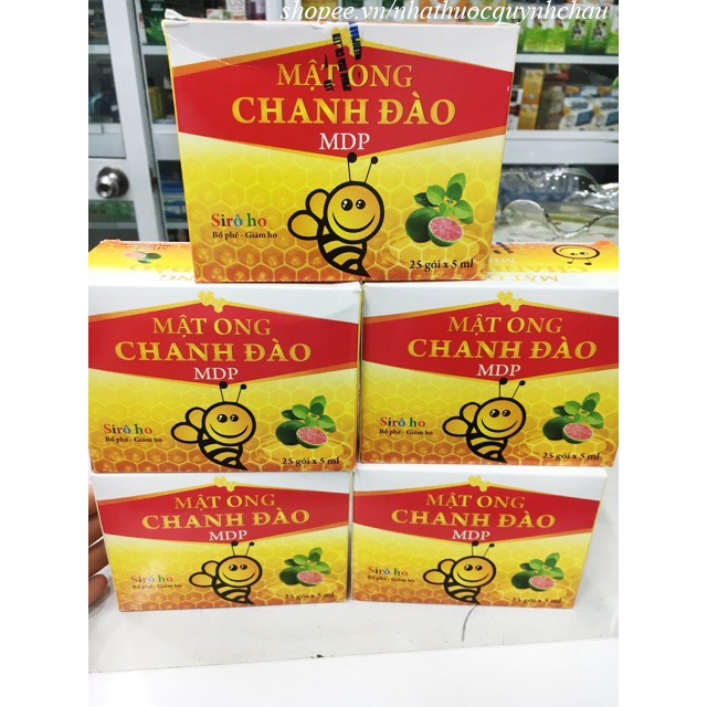 Siro MẬT ONG CHANH ĐÀO - bổ phế, giảm các triệu chứng ho, làm ấm đường hô hấp