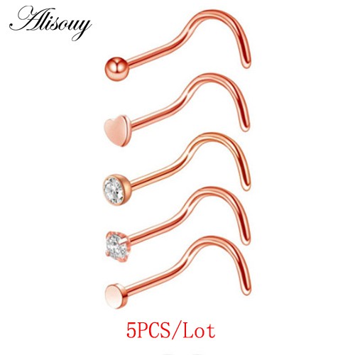 Alisouy Mới 1 Thép 20G Giả Mũi Nhẫn Giả Septum Nhẫn Vòng Nostril Daith Xuyên Kẹp Giả Trên Mũi Nhẫn Oreja Piercings Trang Sức