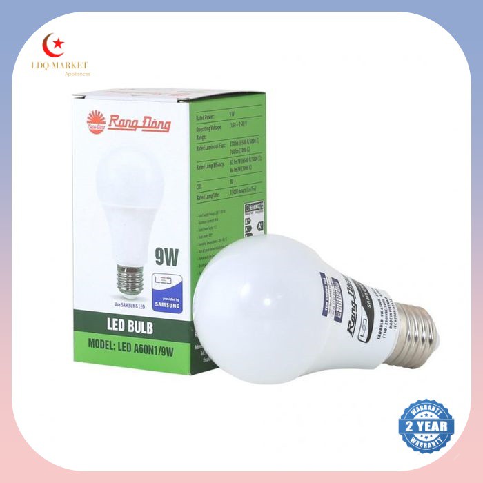 Đèn Rạng Đông LED Bulb bóng tròn ChipLED SAMSUNG, 2 năm bảo hành, 3W, 5W, 7W, 9W, 12W, 15W, 20W CHÍNH HÃNG