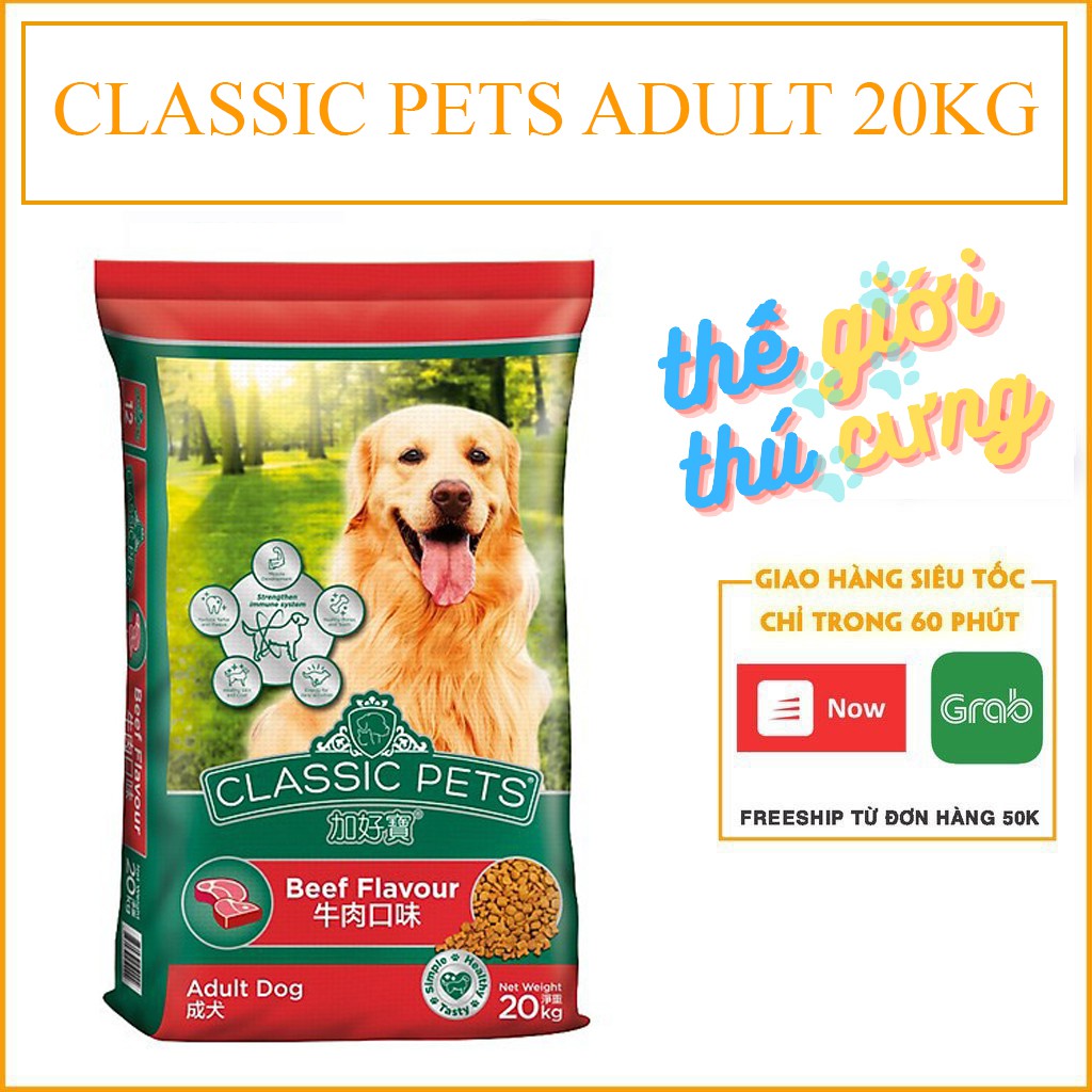 (Bao lớn 20kg) Thức ăn dạng hạt  chó trưởng thành CLASSIC PETS ADULT THỨC ĂN CHUỘT HAMSTER