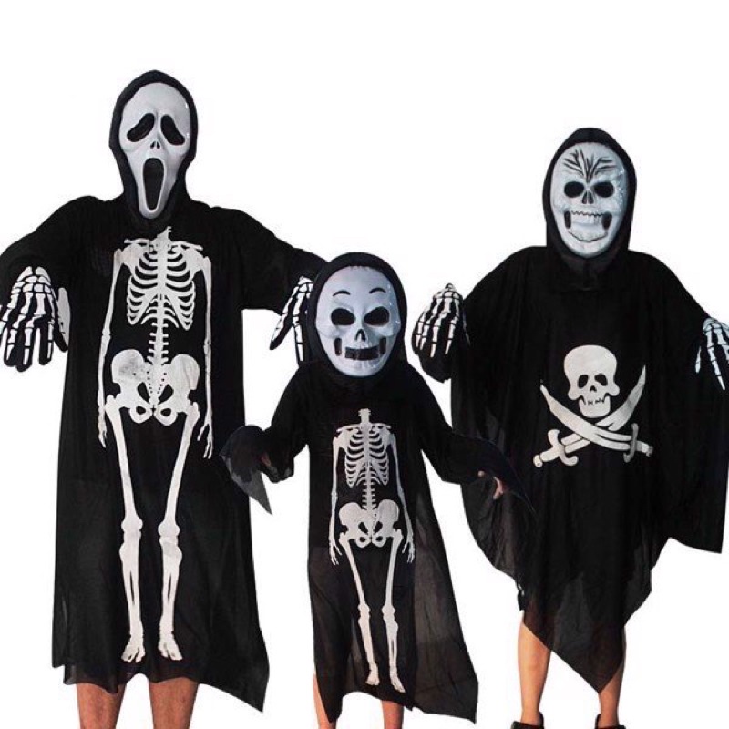 áo xương kèm mặt nạ hoá trang HALOWEEN /trang phục HALOWEEN áo thần chết hoá trang cosplay
