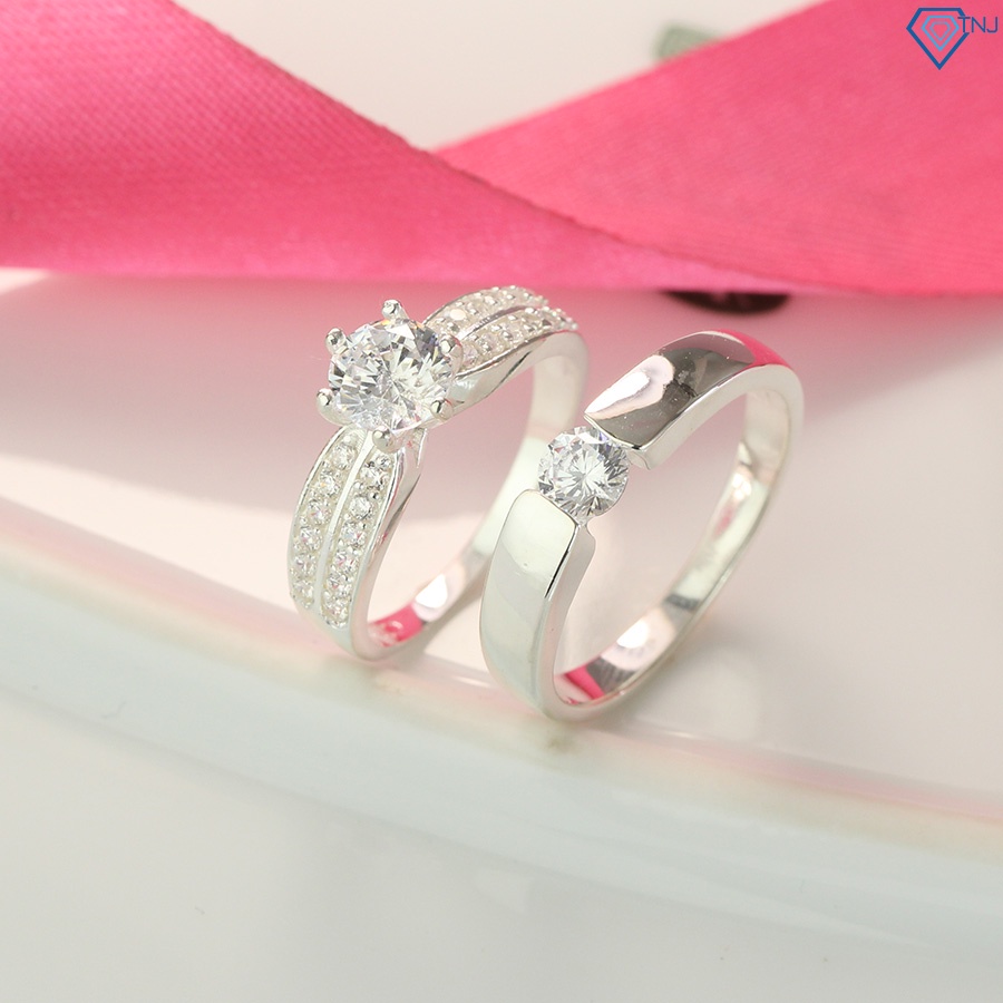 Nhẫn cặp đôi tình nhân bằng bạc đẹp khắc tên ND0431 - Trang Sức TNJ