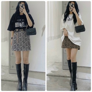 SET ÁO THUN KÈM CHÂN VÁY BEO (KÈM VIDEO HÌNH THẬT)