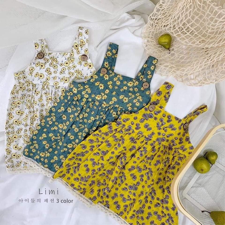 Váy đũi 2 dây hoa cúc