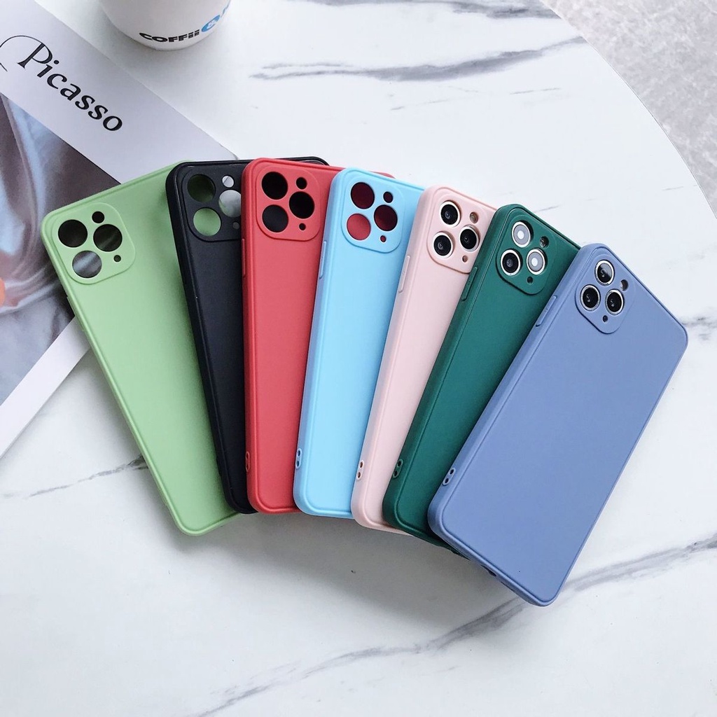 Ốp điện thoại silicone dẻo viền thẳng thích hợp cho IPhone 11 11 pro XS Max XR 7 8 6 6s plus Fsf5