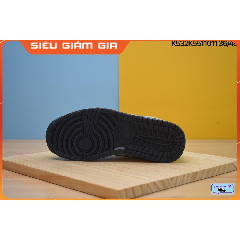 Giày thể thao Air Jordan 1 Low Washed Denim  cổ thấp siêu đẹp dành cho nam và nữ