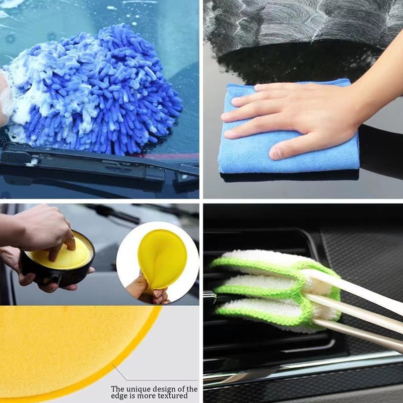 Bộ Dụng Cụ Đánh Bóng Xe Hơi Có Cọ Tiện Dụng