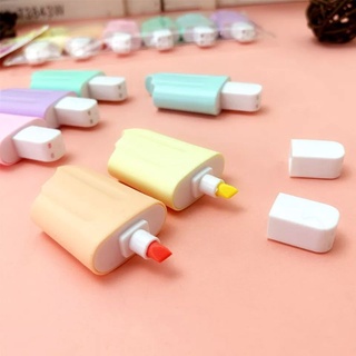 Vỉ 6 cây bút dạ quang highlight hình que kem