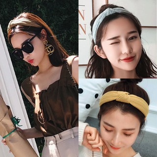 Băng Đô Cài Tóc Vải Thun Trơn Màu Sang Chảnh ( Bờm tóc giả turban )
