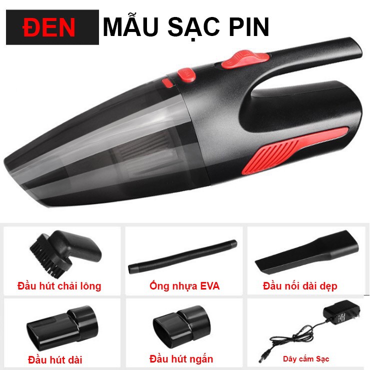 [5 PHỤ KIỆN] Máy hút bụi cầm tay mini loại SẠC PIN hút siêu sạch các bề mặt có bụi