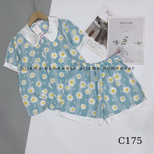 Bộ đồ ngủ pizama cộc đùi lụa mango họa tiết đạ dạng, hàng có size, chất mềm, mịn