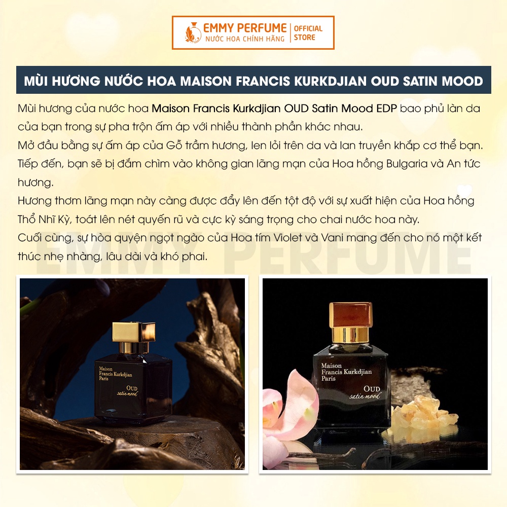Nước hoa Unisex nam nữ MFK Oud Satin Mood EDP Maison - EmmyPer