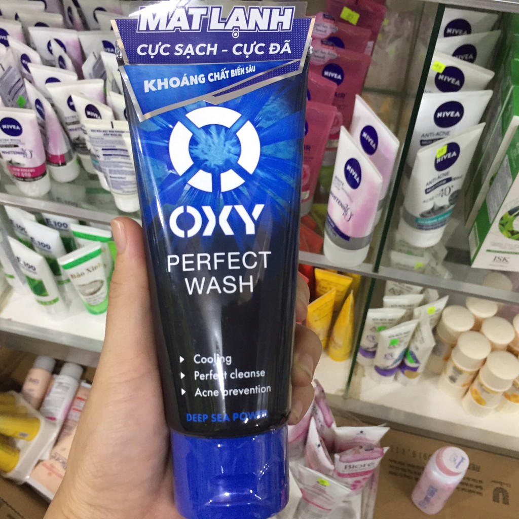 [mẫu mới MÁT LẠNH] OXY Perfect Wash - Kem rửa mặt, sạch bã nhờn, ngừa khuẩn mụn 100g