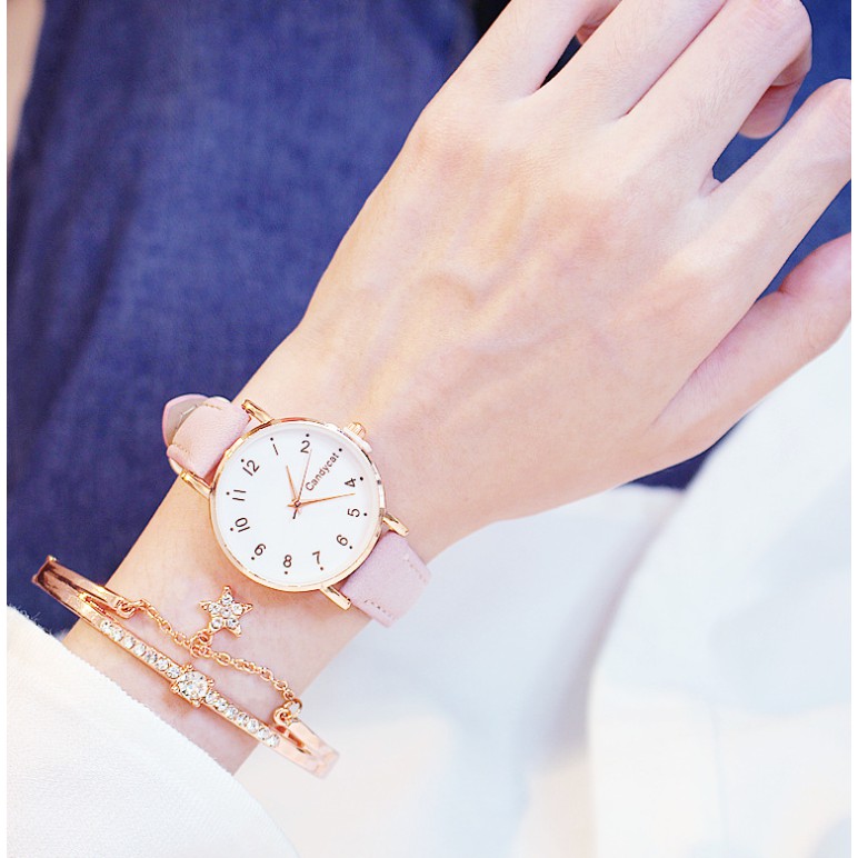(Ko tặng lắc) Đồng hồ thời trang nữ Candycat C18 dây da lộn mặt số | BigBuy360 - bigbuy360.vn
