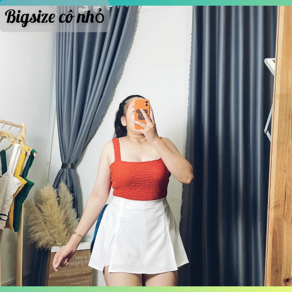 Quần Giả Váy Xẻ 2 Bên Bigsize Nữ,Quần Váy Lưng Thun Co Giãn Big Size Vải Tuyết Chéo Mềm Mại Mát GVC