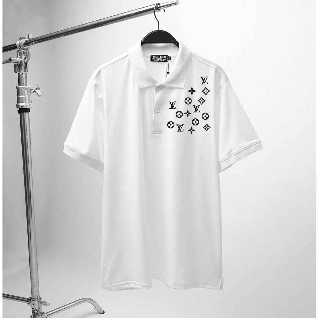 BIGSIZE - Áo thun polo thời trang nam bigsizemen form 80-130kg in Logo L V