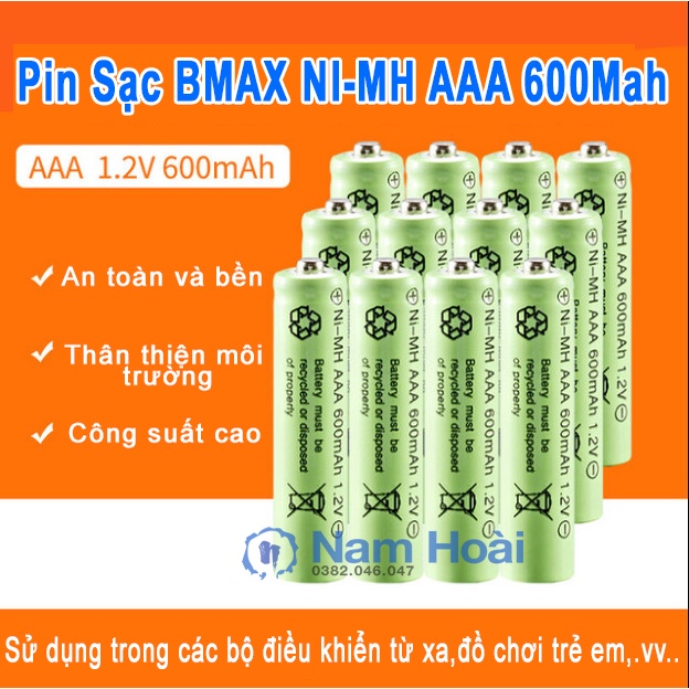 Pin sạc BMAX AA/AAA Ni-(CD)MH 700 mAh 1,2V