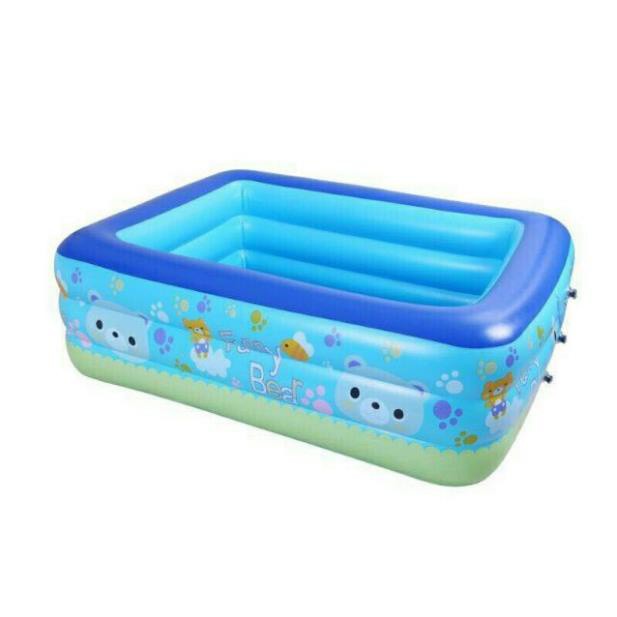 Bể Bơi Phao Cho Bé 1M8  3 Tầng, Bể Bơi Bơm Hơi Có Đáy Chống Trơn, Tặng Kèm Bộ Keo Vá
