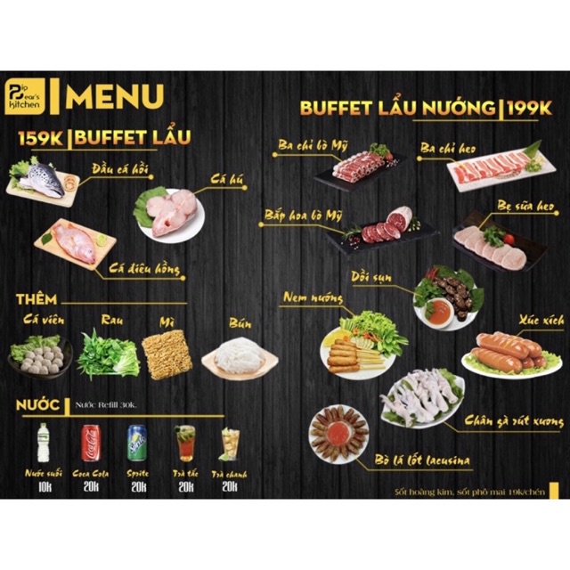 Voucher PigBear Kitchen Buffet Lẩu Nướng