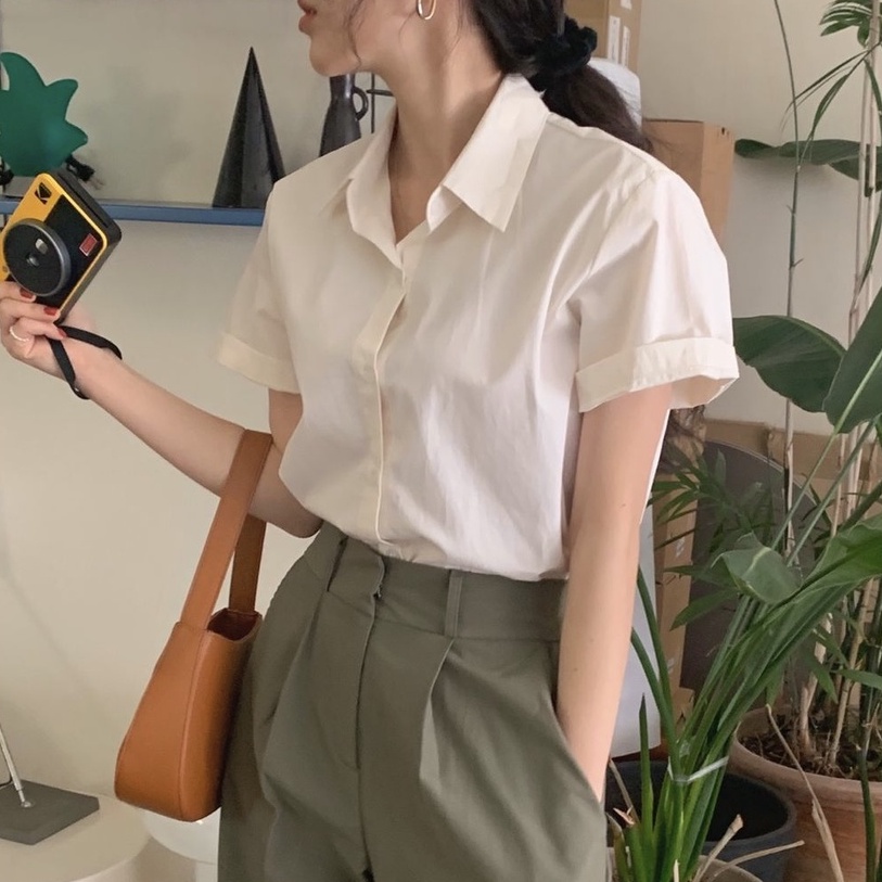 Áo Sơ Mi Nữ Ngắn Tay Mùa Hè (8 Màu)