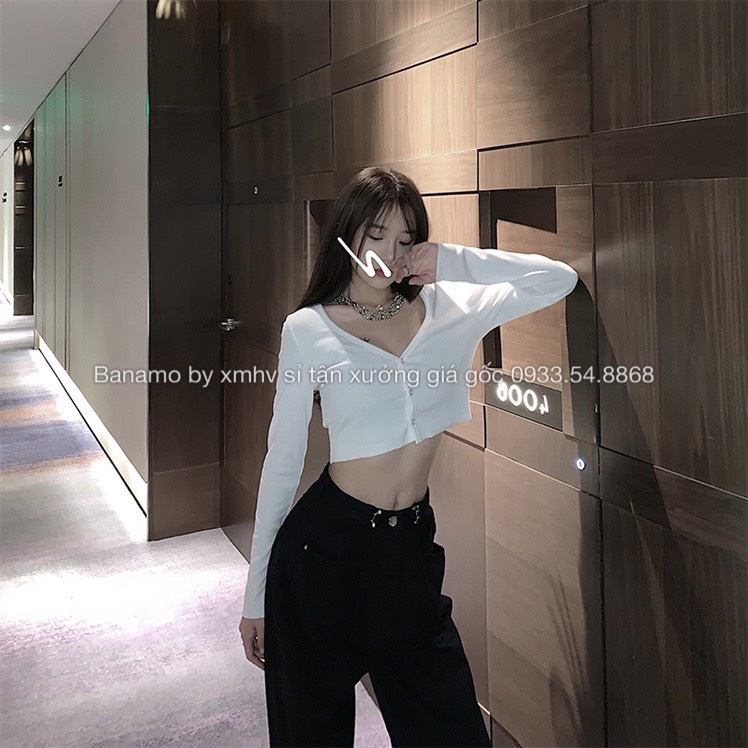 Quần jean nữ phối khuy gài eo cạp cao phong cách Ulzzang Hàn Quốc thời trang Banamo Fashion quần jean nữ cài eo 969