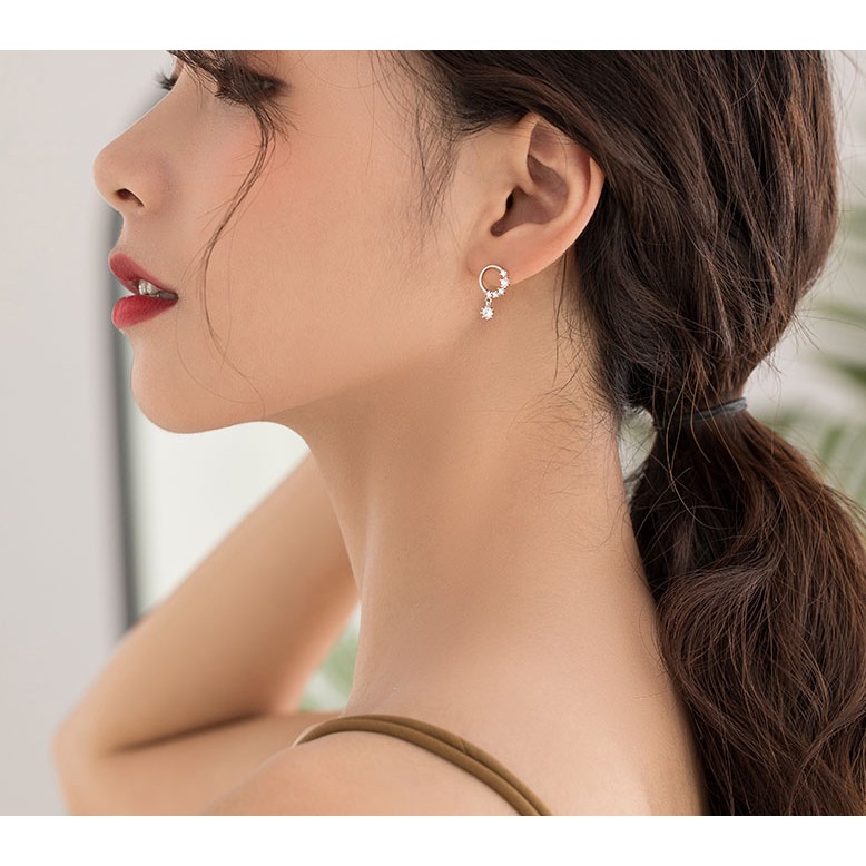 Khuyên tai bạc Ý s925 E9680 - AROCH Jewelry