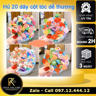 Combo Hủ 20 Dây Buộc Tóc - Dây Chun Cột Tóc Siêu Dễ Thương Cho Bé