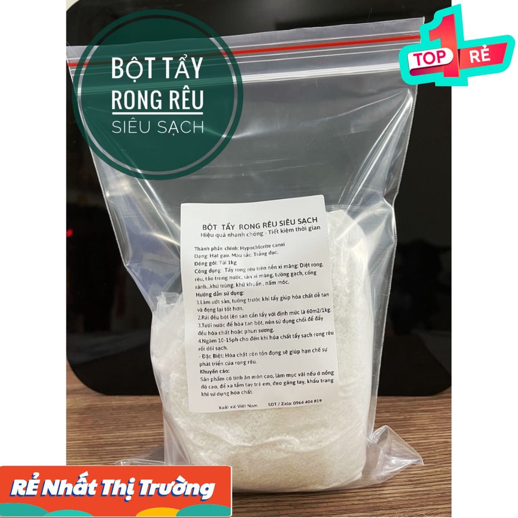 Bột Tẩy Rêu Nhật Siêu Sạch 1Kg. Hiệu Quả Nhanh Chóng - Tiết Kiệm Chi Phí, Thời Gian