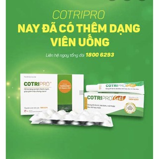 Viên uống COTRIPRO " Chính Hãng" 100% thảo dược hỗ trợ người táo bón, trĩ nội, trĩ ngoại. Mua 6 tặng 1 bằng tích điểm.