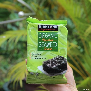 Rong biển sấy khô ăn liền Kirkland Organic Seaweed 17g