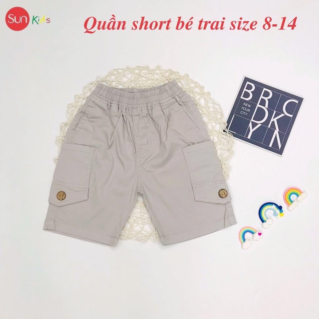 Quần short bé trai, quần sooc cho bé chất kaki mềm mát, màu tươi sáng, size 8-14 - SUNKIDS1