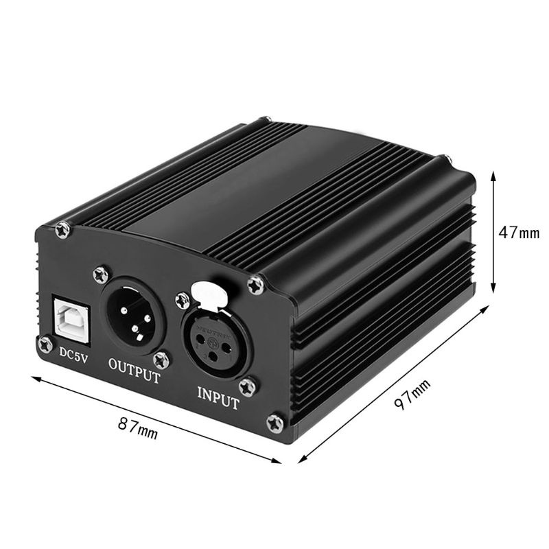 Dây cáp nguồn Phantom USB XLR 3Pin 1 kênh 48V chuyên dụng cho micro&lt;br&gt;