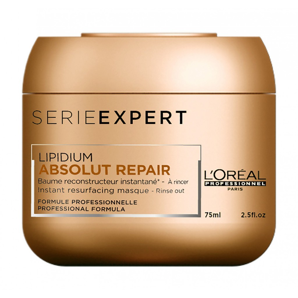 Dầu hấp phục hồi tóc hư tổn Absolut Repair Gold Quinoa + Protein Loreal Masque 500ml