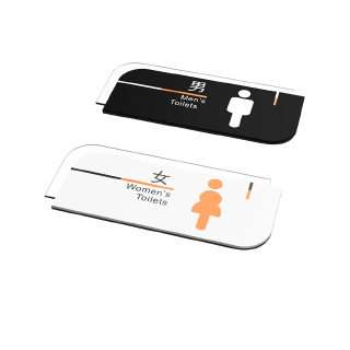 Thẻ Treo Cửa Toilet Bằng Acrylic Hình Mũi Tên Tiện Dụng