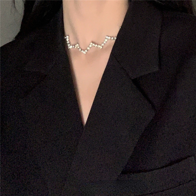 Vòng cổ Đính Đá Zircon Lấp Lánh Thời Trang Cho Nữ