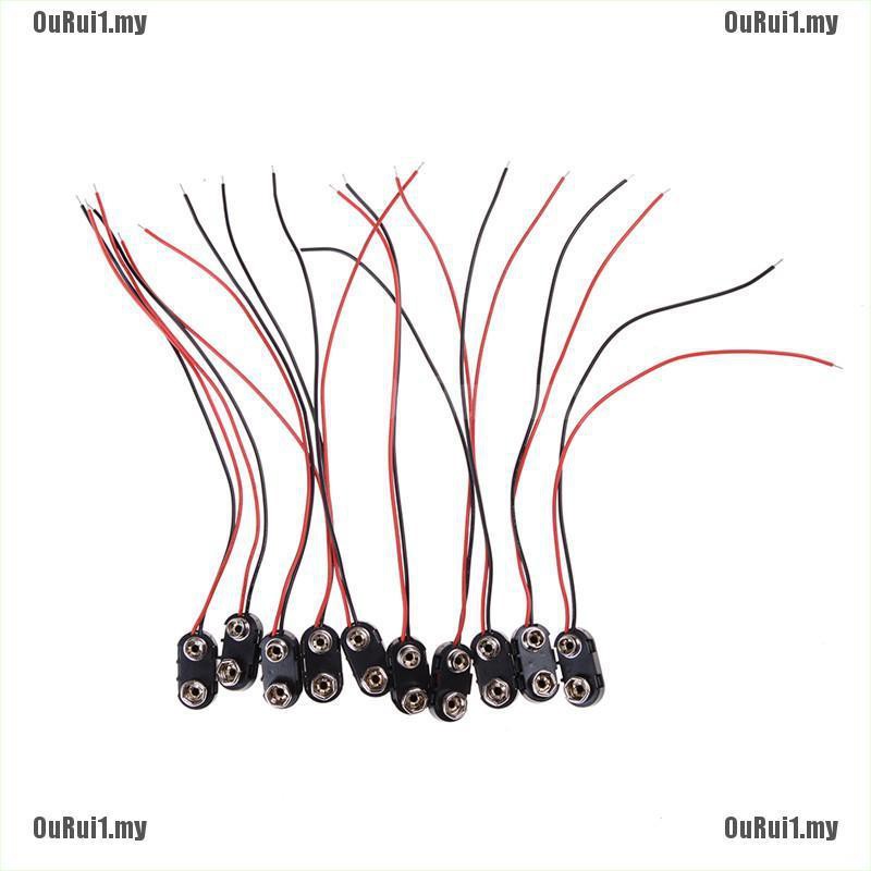 Set 10 Dây Nối Pin 9v 150mm Hs