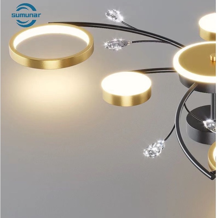 Đèn Âm Trần 110W Ba Chế Độ Sáng 6 Cánh 10 Cánh Có Điều Khiển Từ Xa Bảo Hành 12 Tháng