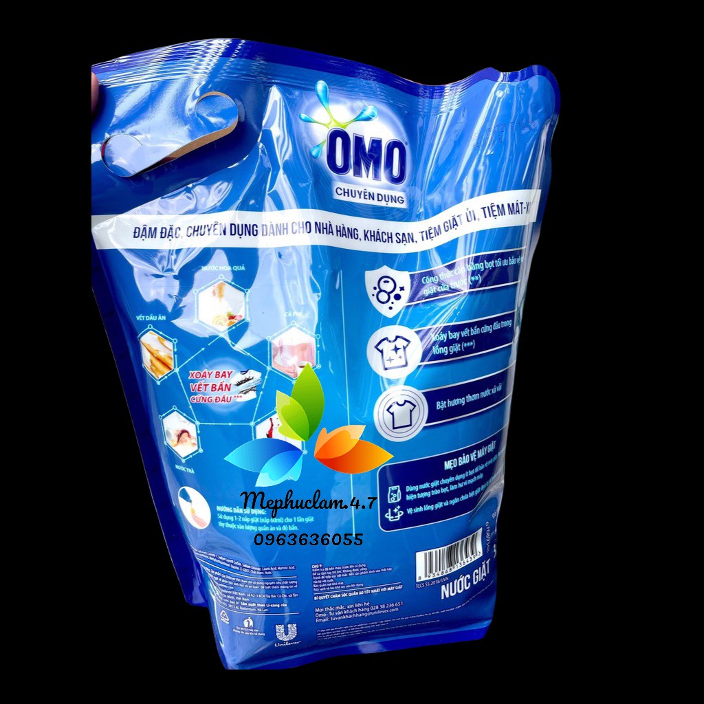 [Hoả Tốc] Nước giặt Omo chuyên dụng đậm đặc cho nhà hàng, khách sạn, tiệm giặt ủi, tiêm massage